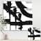 Designart - Black & White Crossing Paths I - Modern & Contemporary Gallery-wrapped Canvas